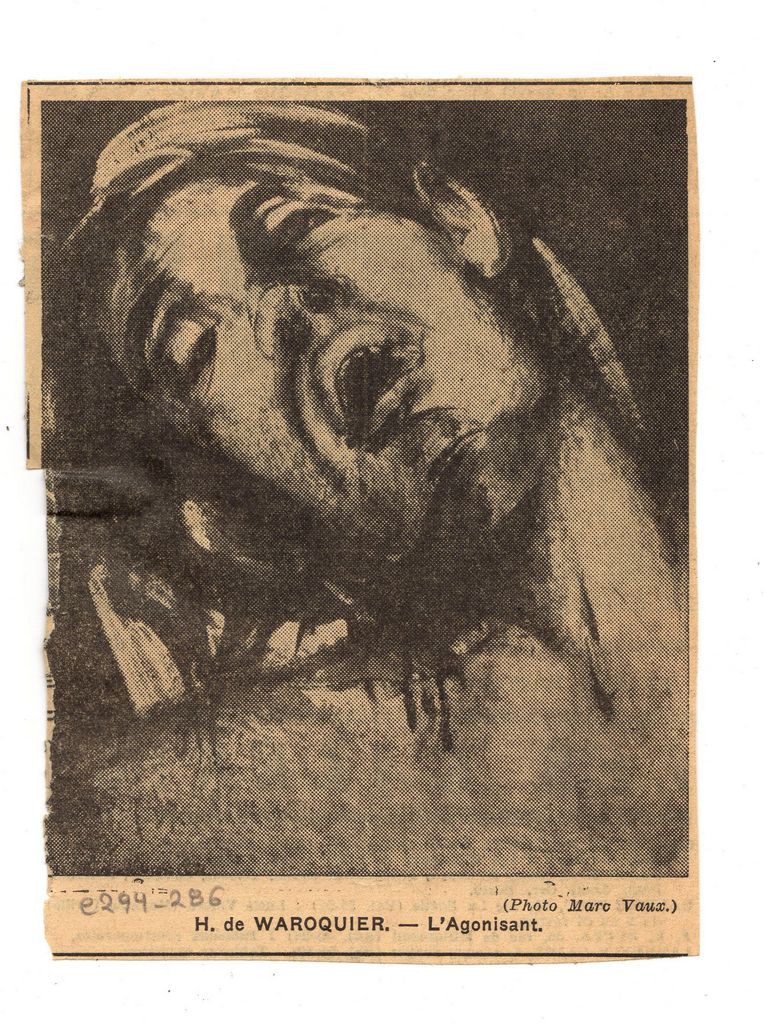 Αναπαραγωγή έργου του H. de Waroquier “L’Agonisant”