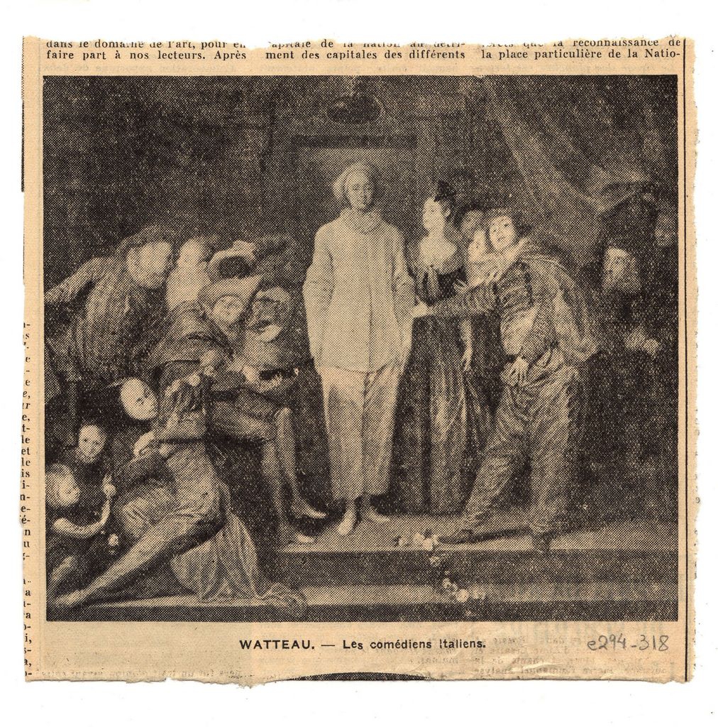 Αναπαραγωγή έργου του J.A. Watteau “Les comédiens italiens”