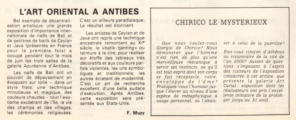“Les expositions d’été en France”