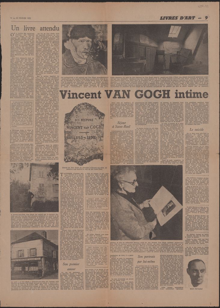 “Vincent Van Gogh intime”