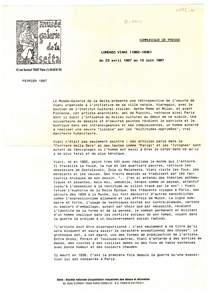 Έκθεση Lorenzo Viani