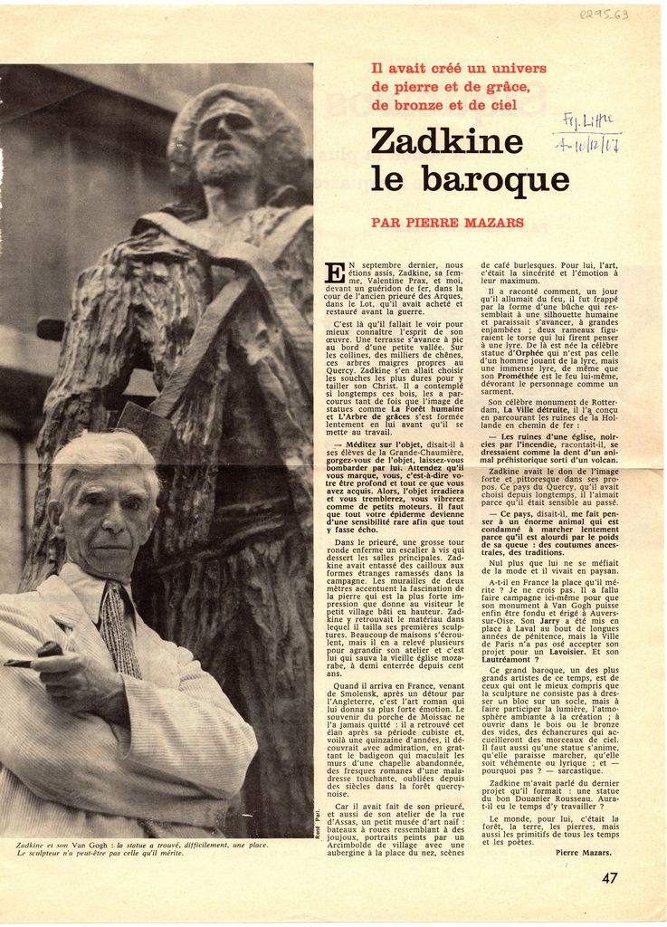 “Zadkine le baroque”