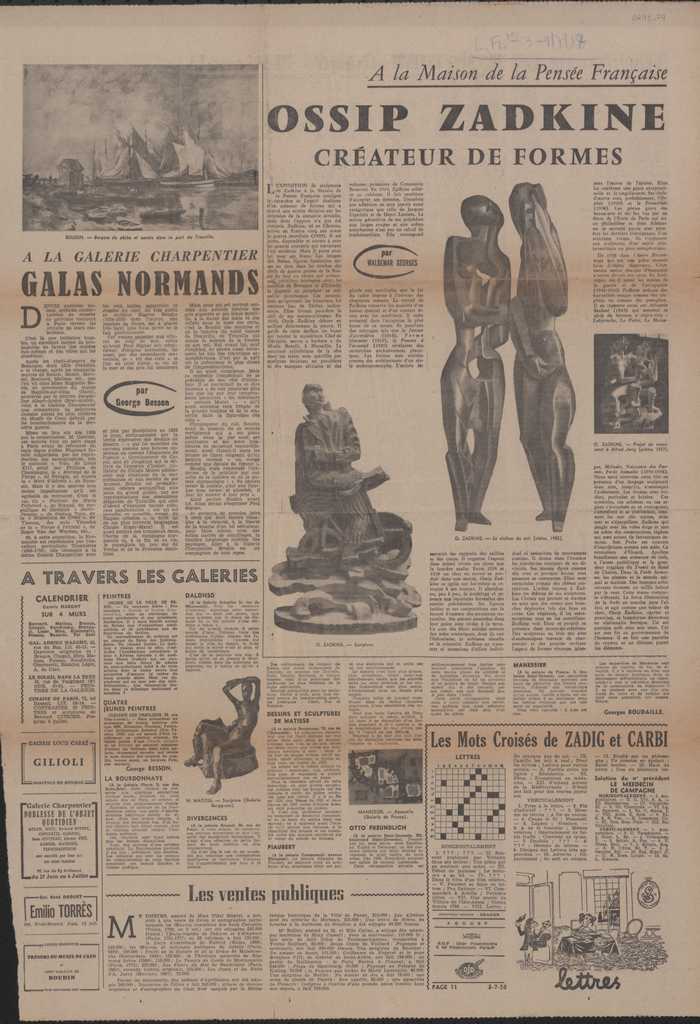 “Ossip Zadkine. Créateur des formes”