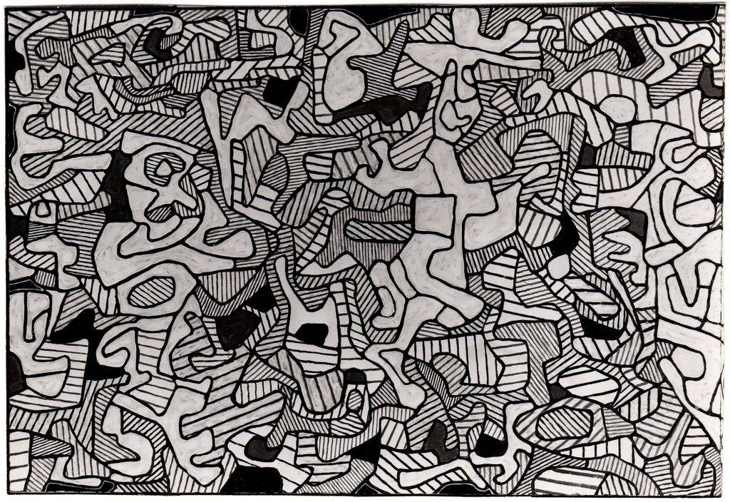 Αναπαραγωγή έργου του J. Dubuffet “Les Inconsistances Panneau I”