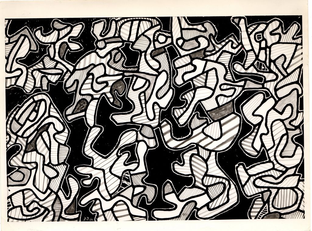 Αναπαραγωγή έργου του J. Dubuffet “La scènique de l’Hourloupe I état final”