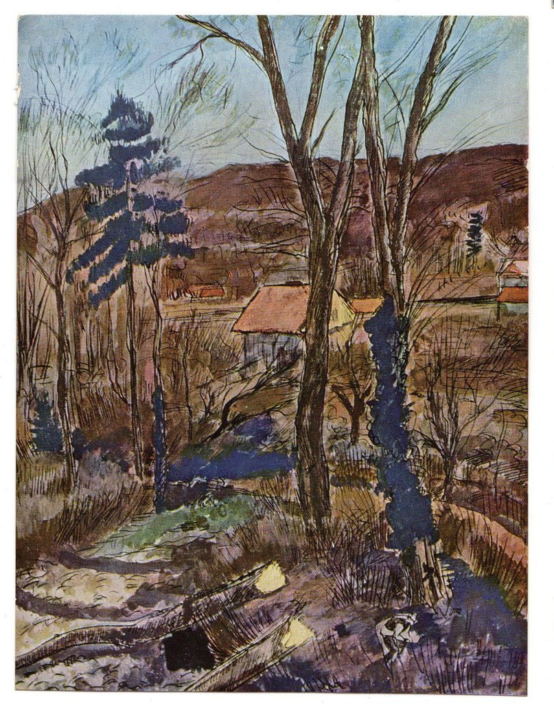 Αναπαραγωγή έργου του A. Dunoyer de Segonzac “Les baliveaux”