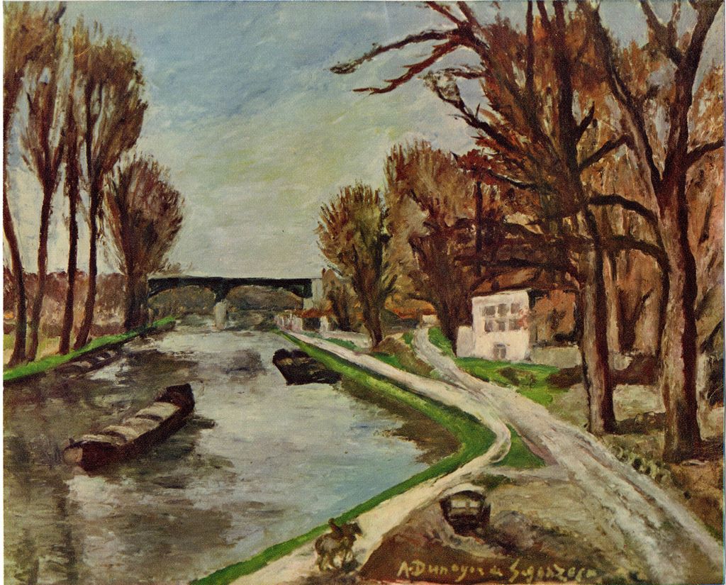 Αναπαραγωγή έργου του A. Dunoyer de Segonzac “L’église de Champigny”