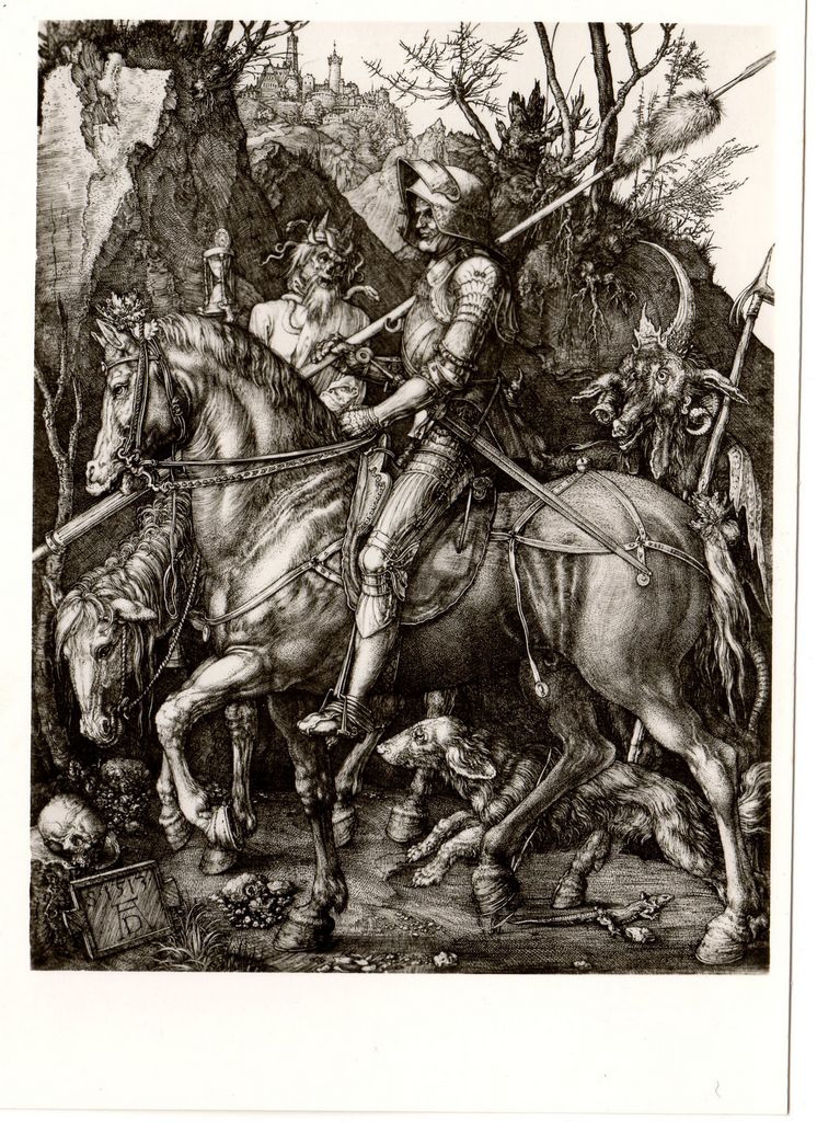 Αναπαραγωγή έργου του A. Dürer “Ritter, Tod und Teufel”
