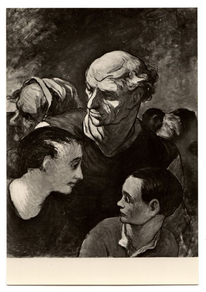 Αναπαραγωγή έργου του H. Daumier “Famille sur une barricade”