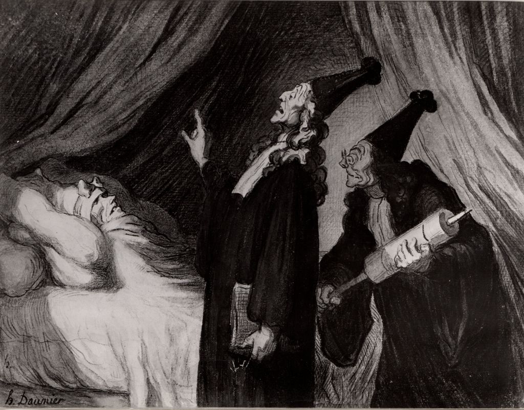 Αναπαραγωγή έργου του H. Daumier “Le malade imaginaire”
