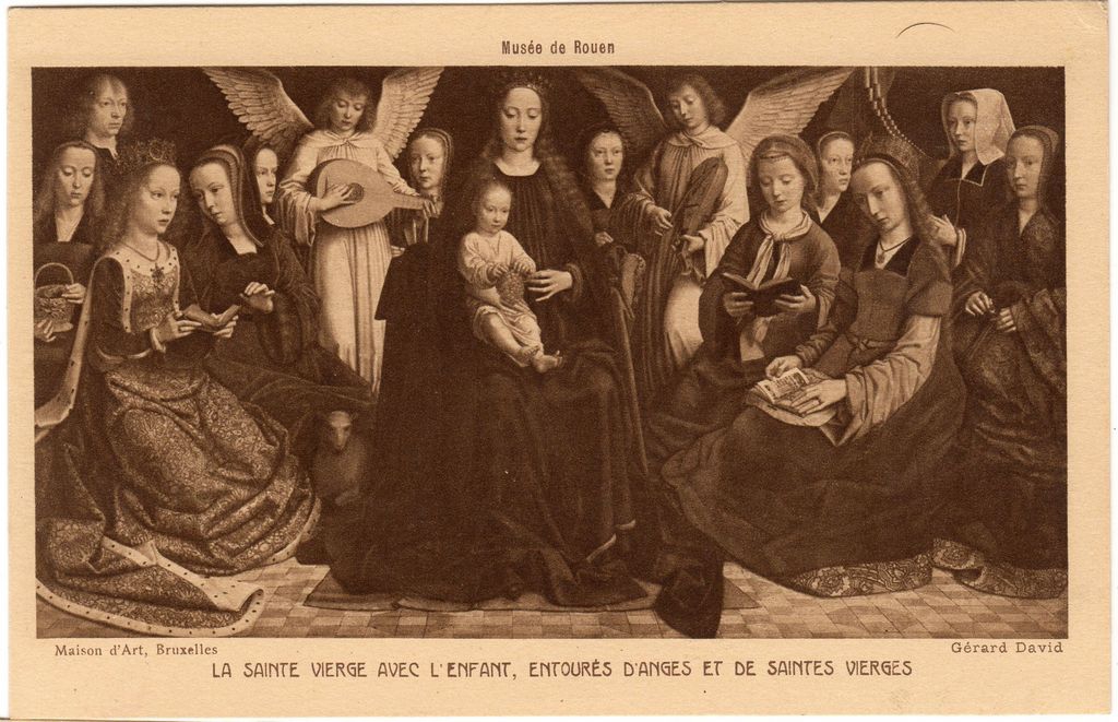 Αναπαραγωγή έργου του G. David “La Sainte Verge avec l’enfant, entourés d’anges et de saintes vierges”
