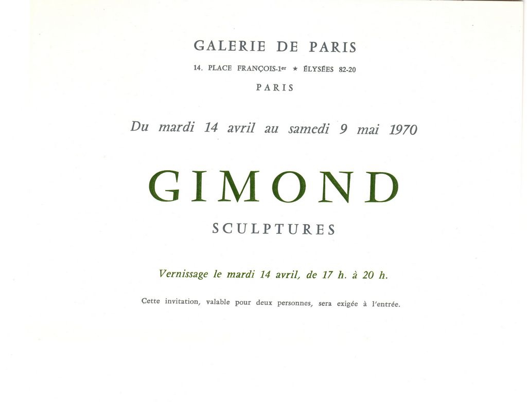 Έκθεση Marcel Gimond