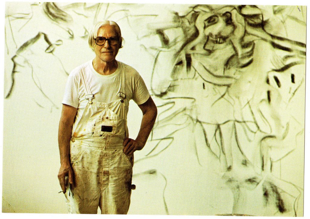 Φωτογραφία του Willem de Kooning με έργο του