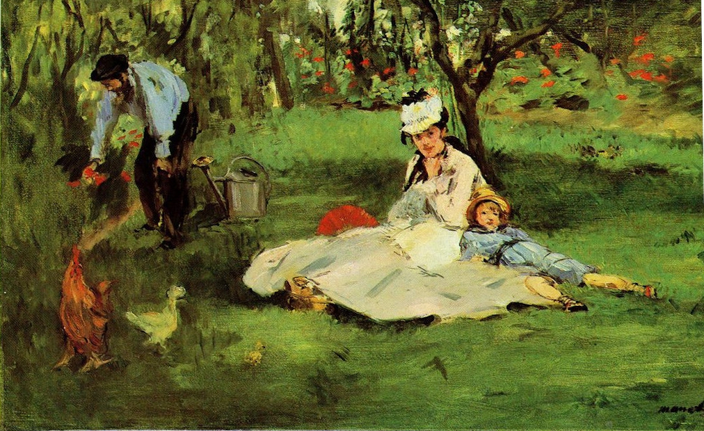 Αναπαραγωγή έργου “La famille Monet au jardin”