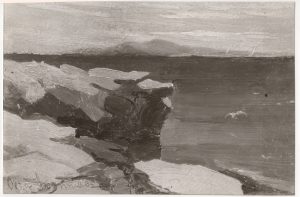 Αναπαραγωγή έργου “Βράχος σε ακτή”