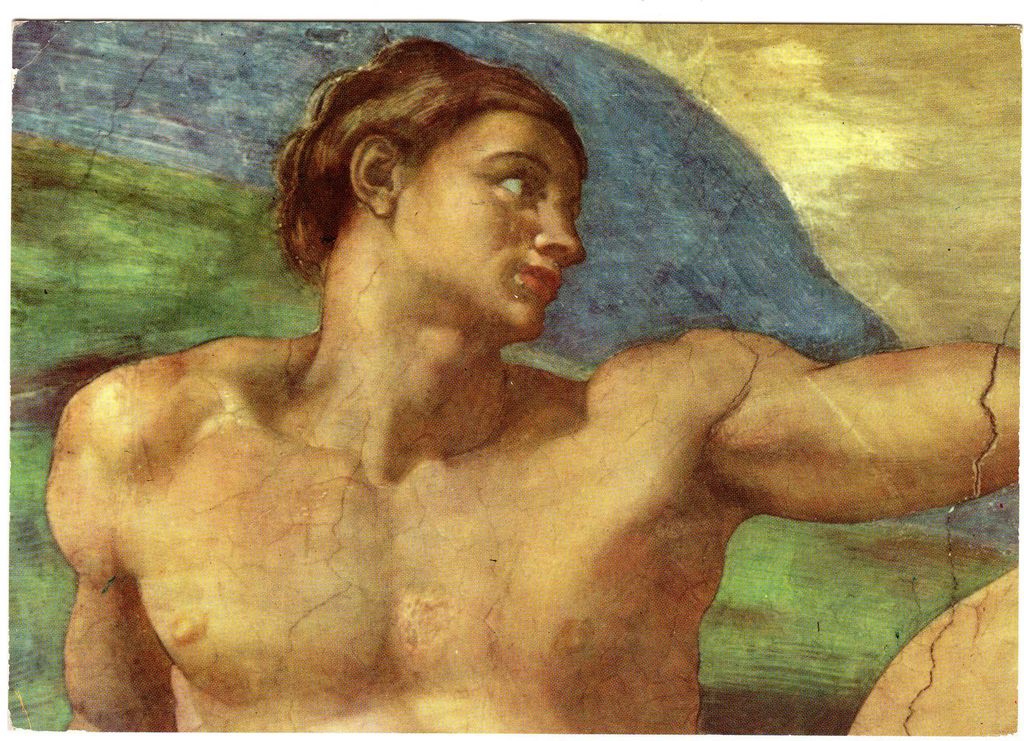 Αναπαραγωγή έργου “La Creazione dell’ Uomo” (λεπτομέρεια)