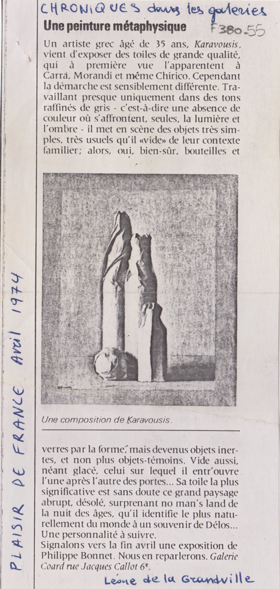 “Une peinture métaphysique”