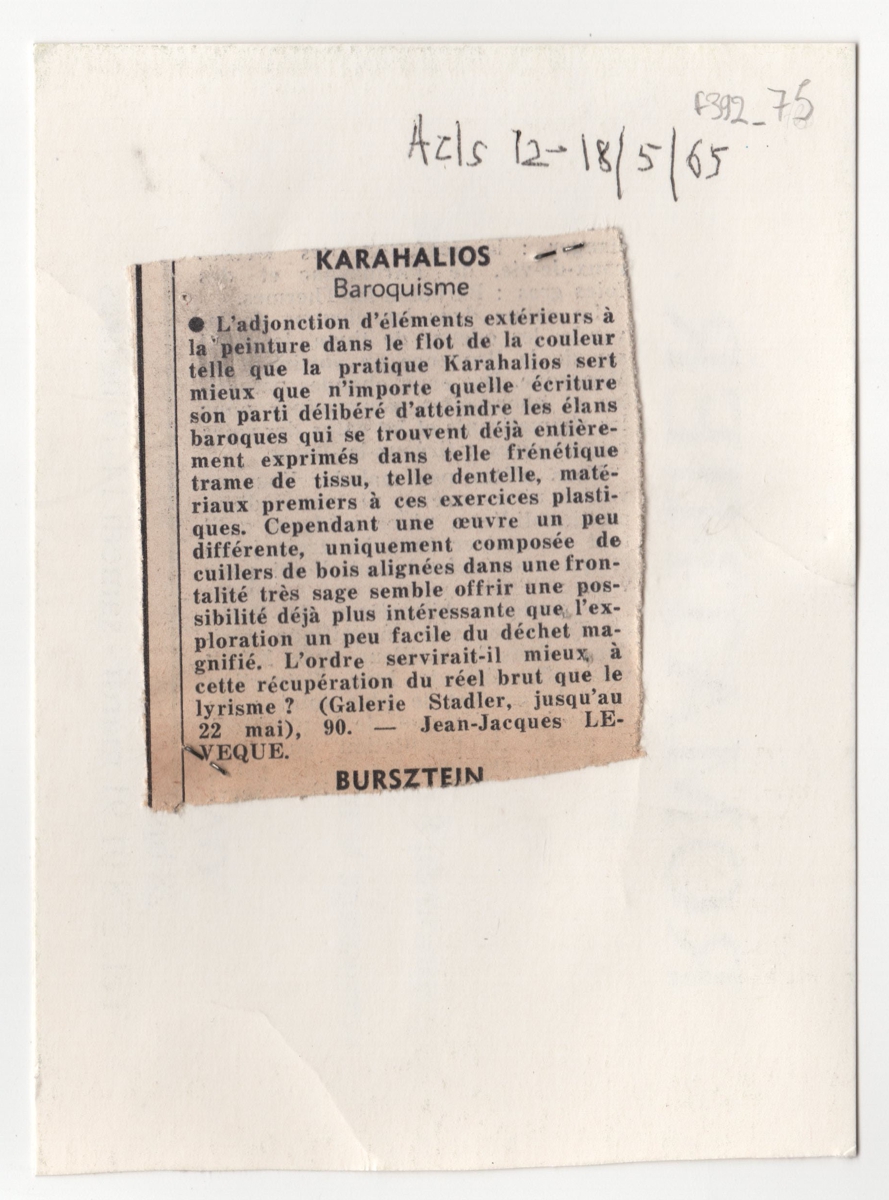 “Karahalios. Baroquisme”