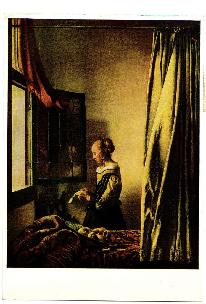 J. Vermeer “Brieflesendes Mädchen” / Επιστολή του G. Marchiori προς το ζεύγος Σπητέρη