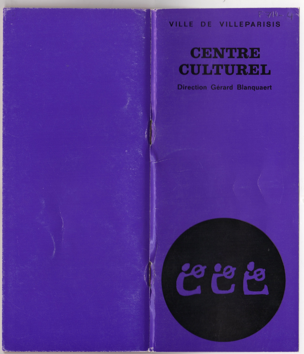 Έντυπο εκδηλώσεων του Centre Culturel de Villeparisis
