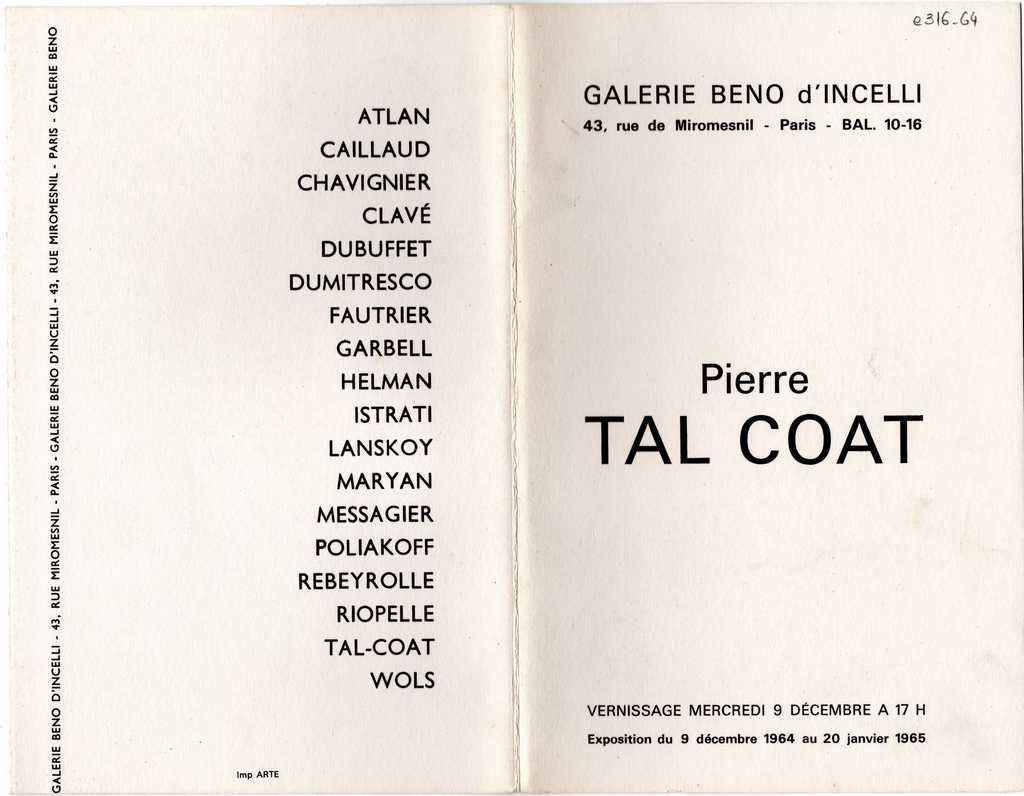 Έκθεση Pierre Tal Coat