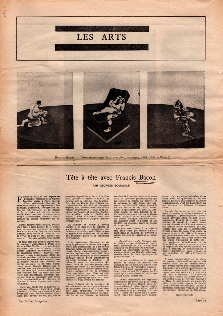 “Τête à tête avec Francis Bacon”