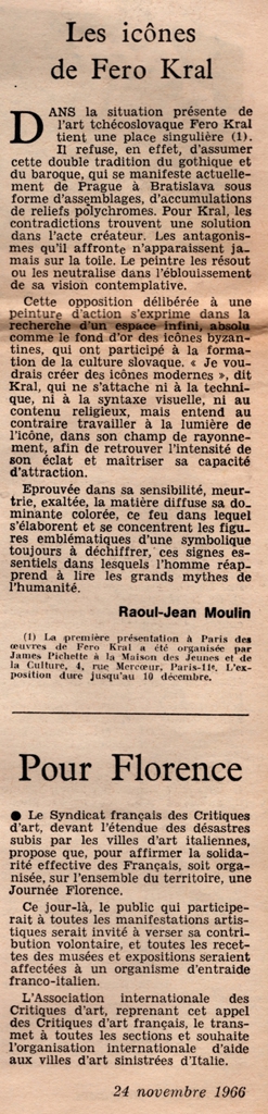 “Les icônes de Fero Kral”.