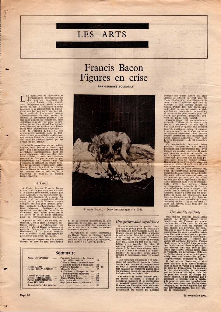 “Francis Bacon. Figures en crise”