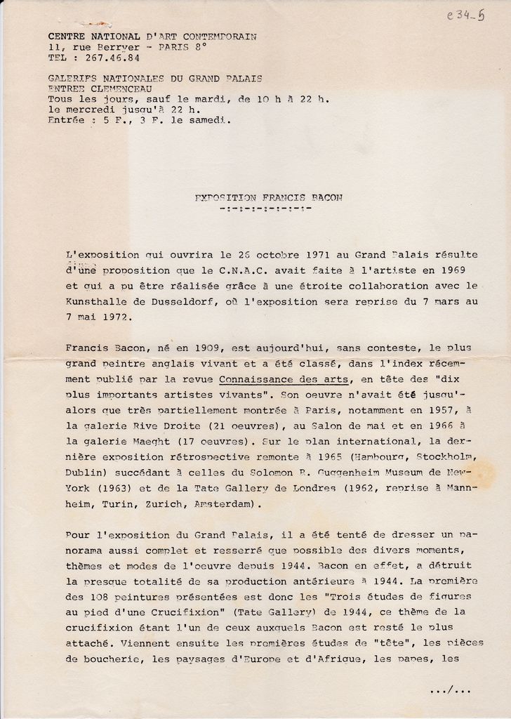 Έκθεση “Francis Bacon”