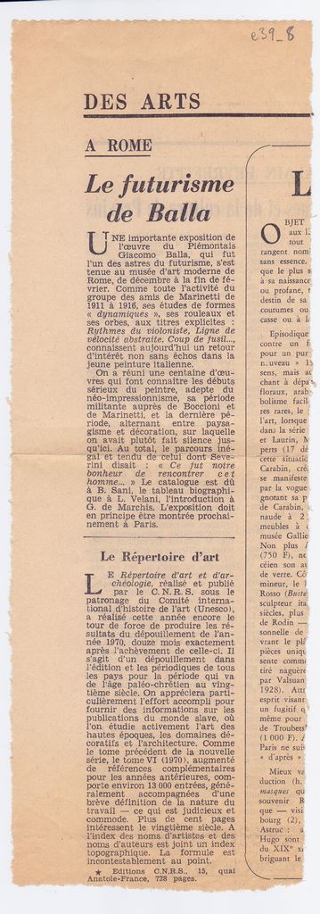 “Le futurisme de Balla”