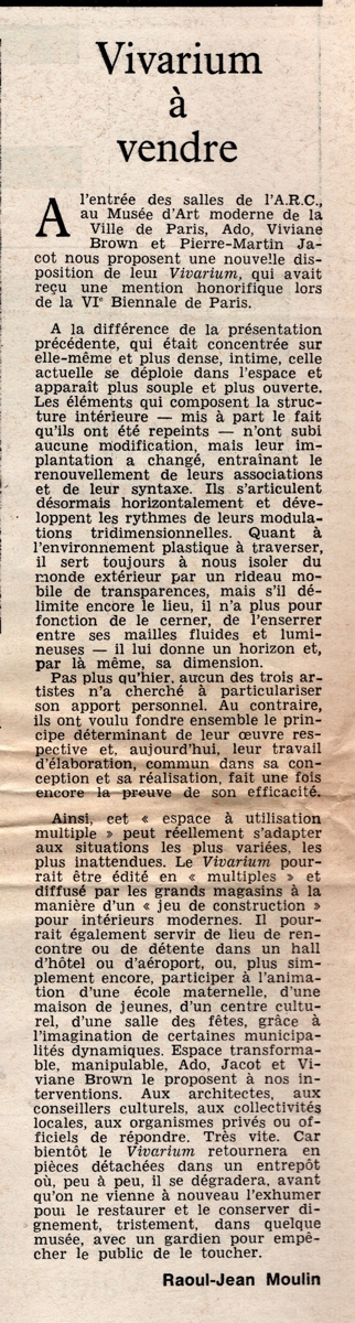 “Vivarium à vendre”