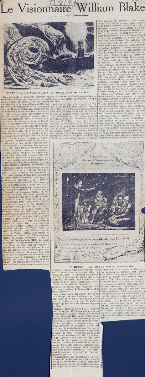 “Le Visionnaire William Blake”