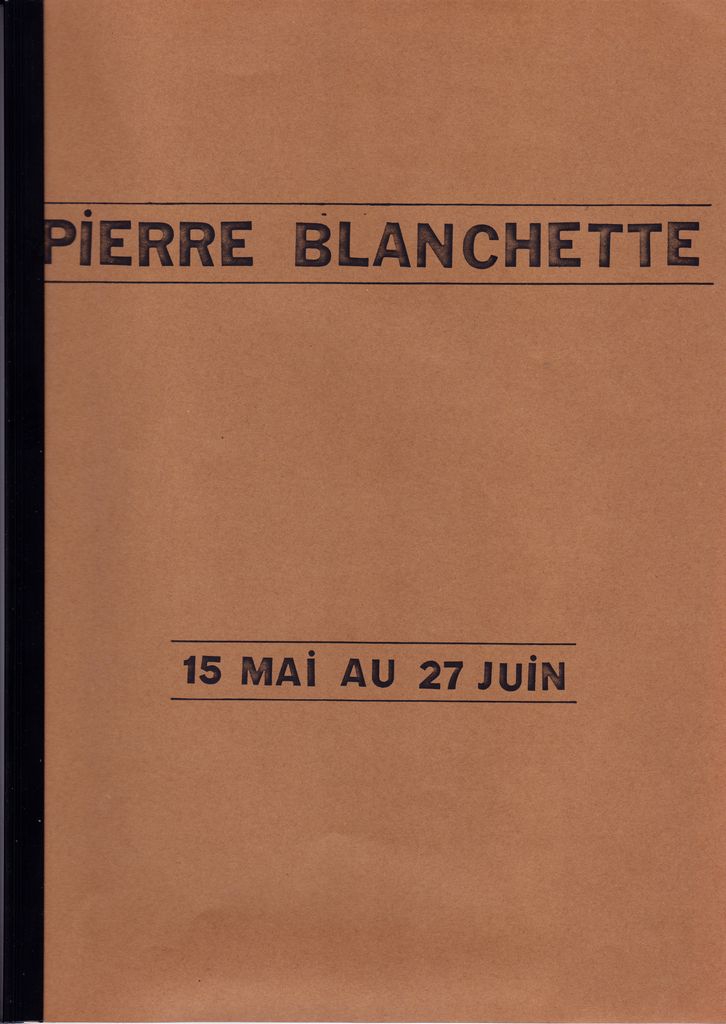 Έντυπο αφιερωμένο στον Pierre Blanchette
