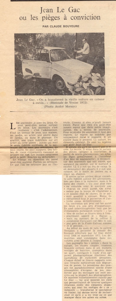 “Jean Le Gac ou les pièges à conviction”