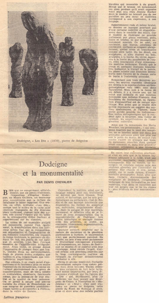 “Dodeigne et la monumentalité”