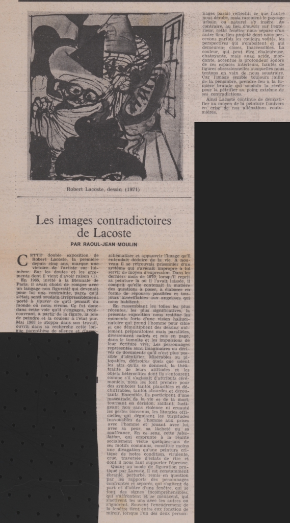 “Les images contradictoires de Lacoste” (απόσπασμα)