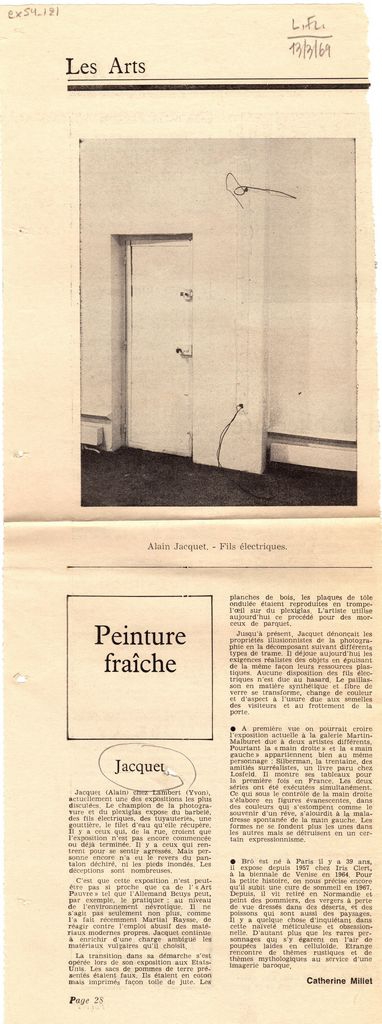 “Peinture fraîche. Jacquet”