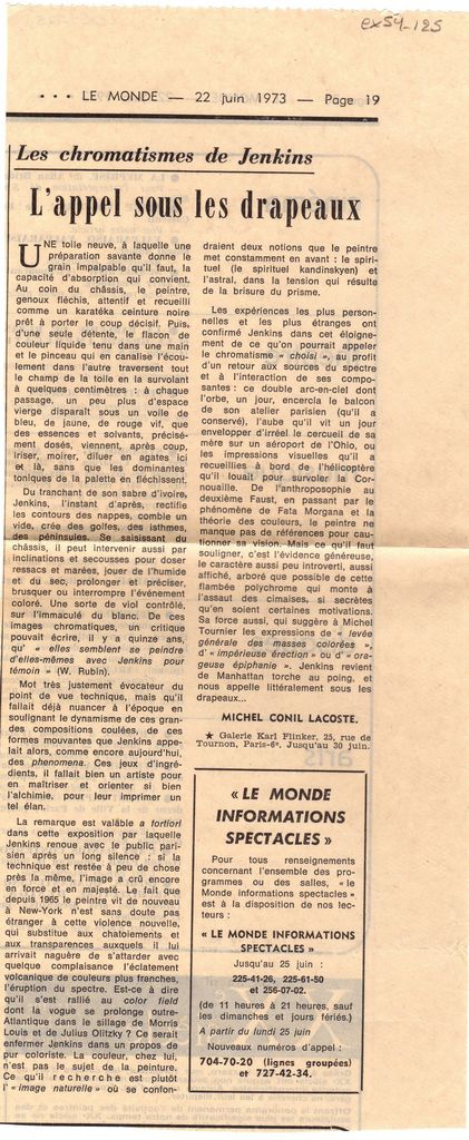 “Les chromatismes de Jenkins. L’ appel sous les drapeaux”