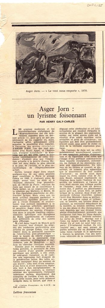 “Asger Jorn: un lyrisme foisonnant”