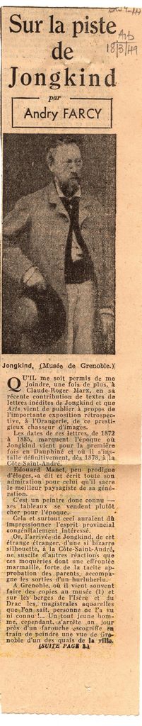 “Sur la piste de Jongkind”