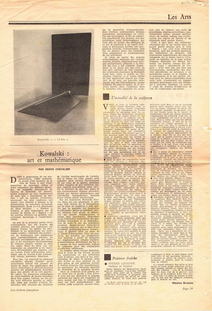 “Kowalski: art et mathématique”