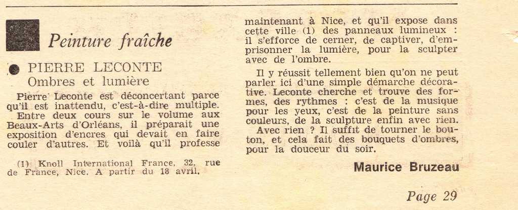 “Pierre Leconte. Ombres et lumière”