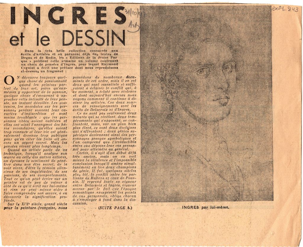 “Ingres et le dessin”
