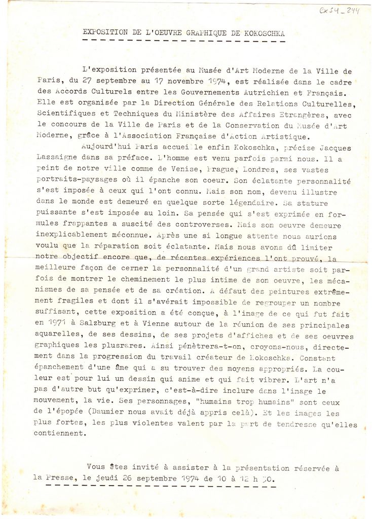 Έκθεση Oskar Kokoschka