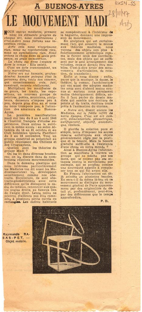 “A Buenos Aires. Le mouvement Madi”