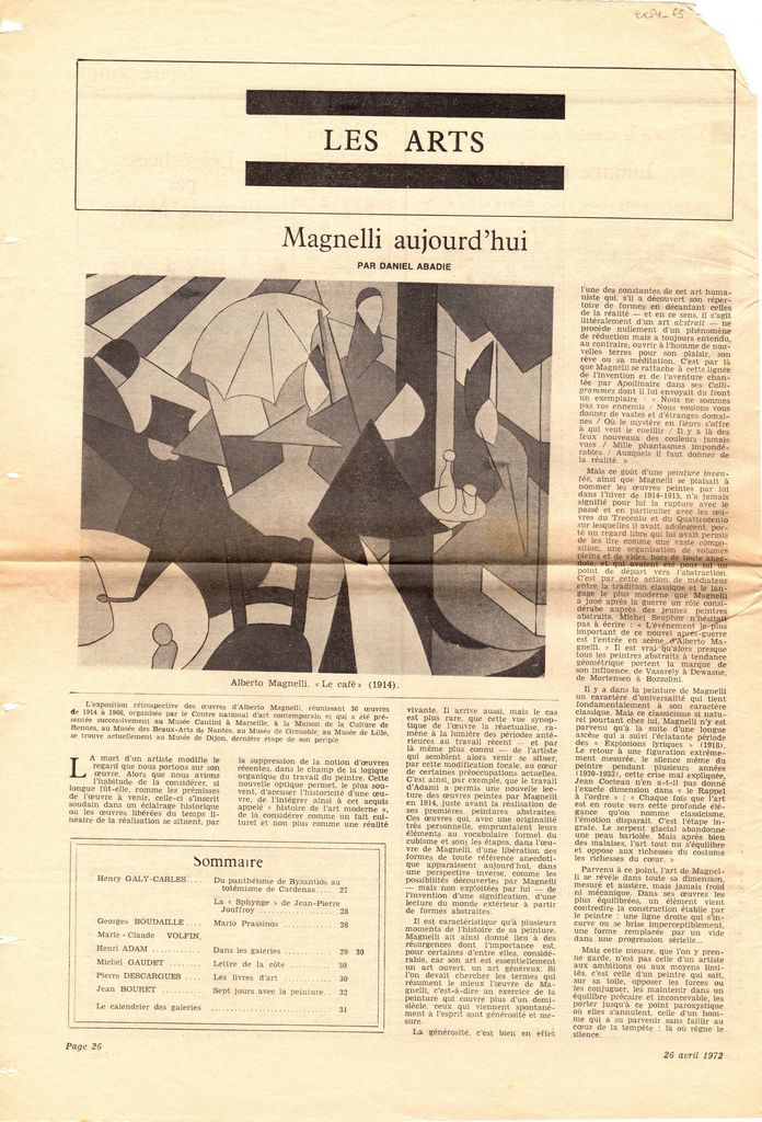 “Magnelli aujourd’ hui”