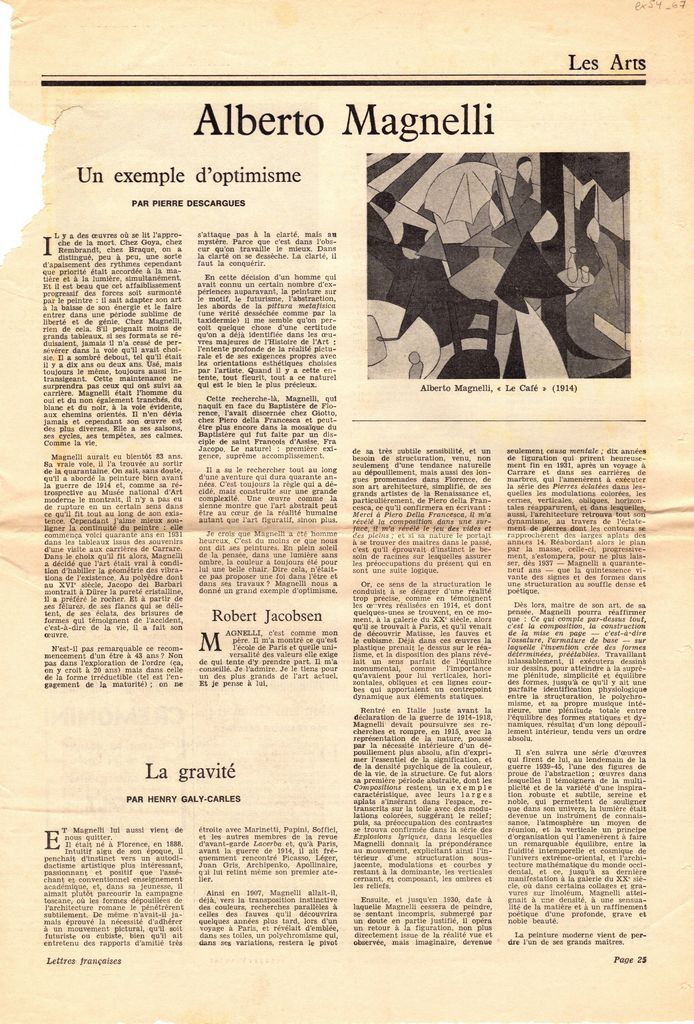 “Alberto Magnelli. Un exemple d’ optimisme”