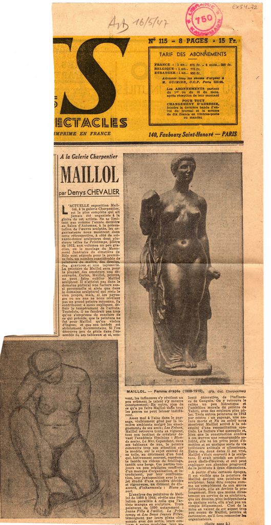 “A la galerie Charpentier Maillol”