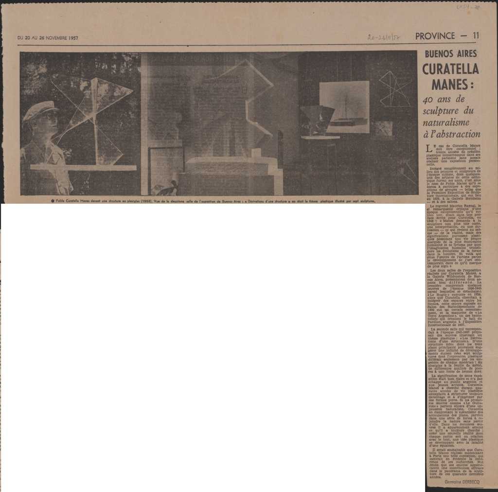 “Buenos Aires. Curatella Manes: 40 ans de sculpture du naturalisme à l’ abstraction”