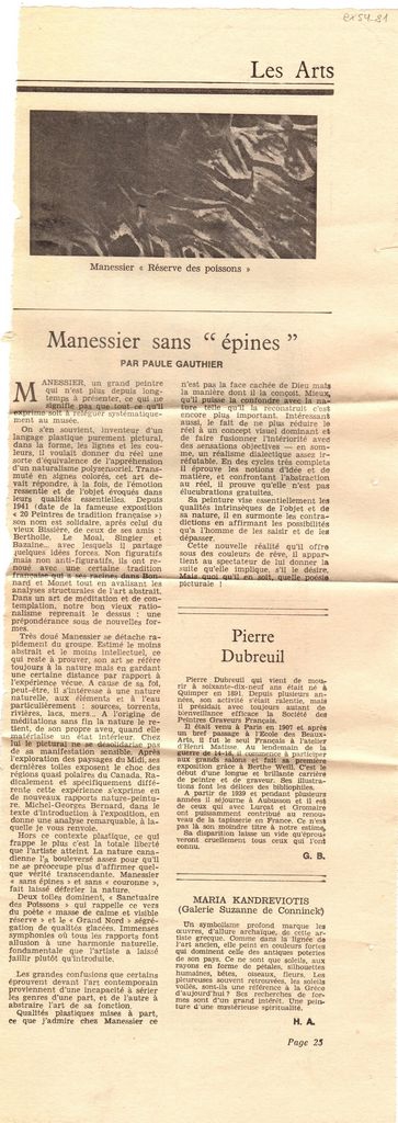 “Manessier sans ‘épines'”